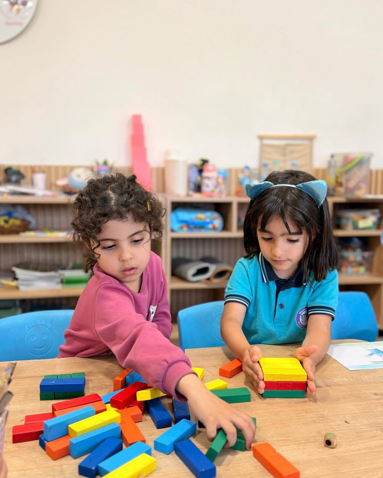 Montessori learning materials in the classroom